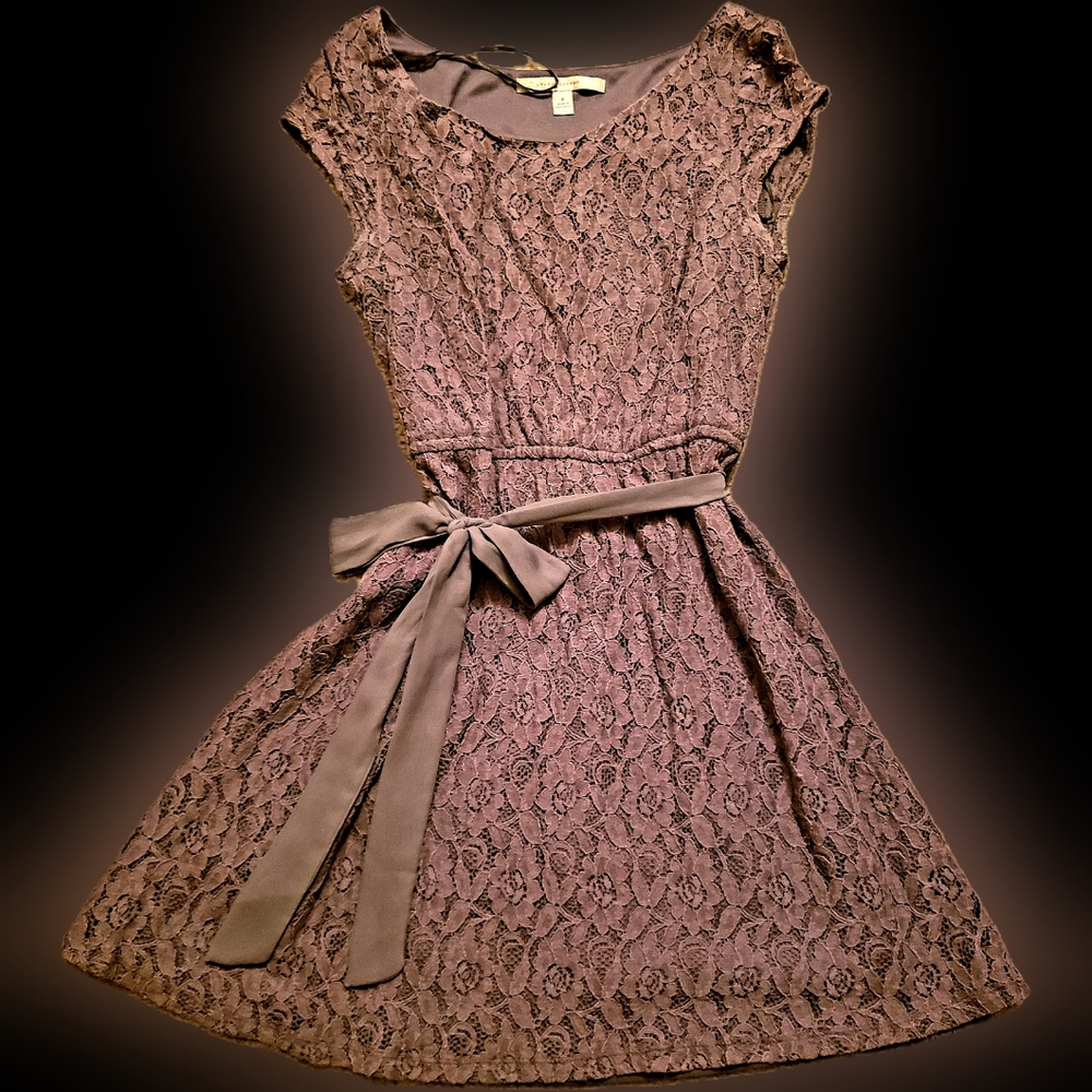 Gray lace dress